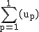 2$\rm~\displaystyle\sum_{p=1}^1(u_p)